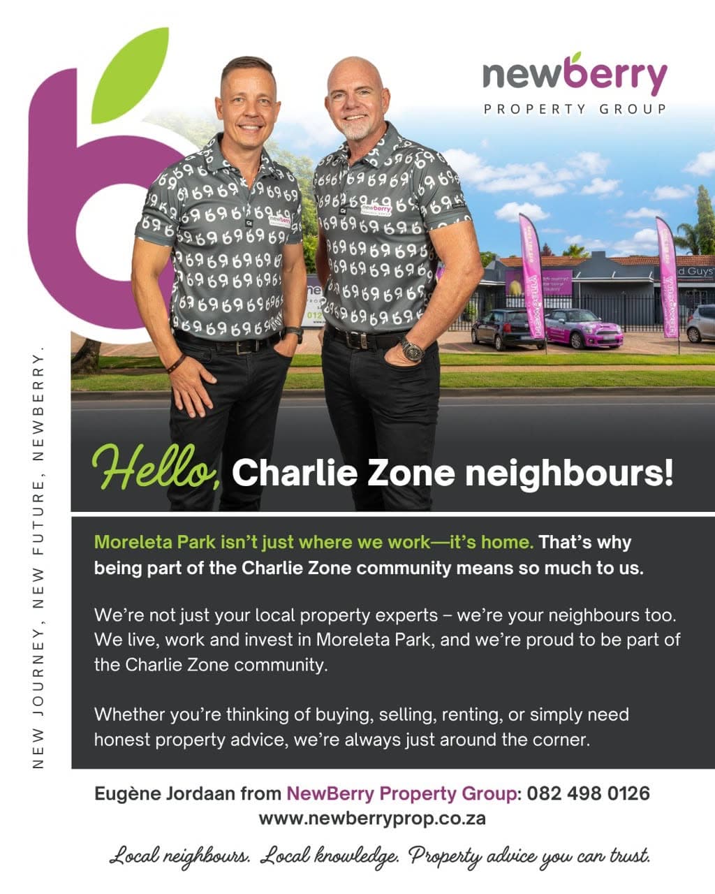 Newberry Property Group — Eugène Jordaan, local property advice in Moreleta Park